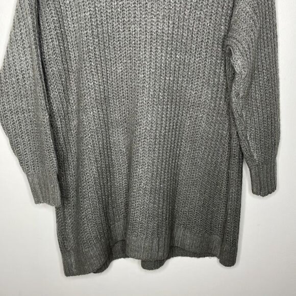 NWT Torrid Size 1X Gray Lightning Bolt Slouchy Tunic Chunky Knit Sweater $76 - Picture 12 of 12